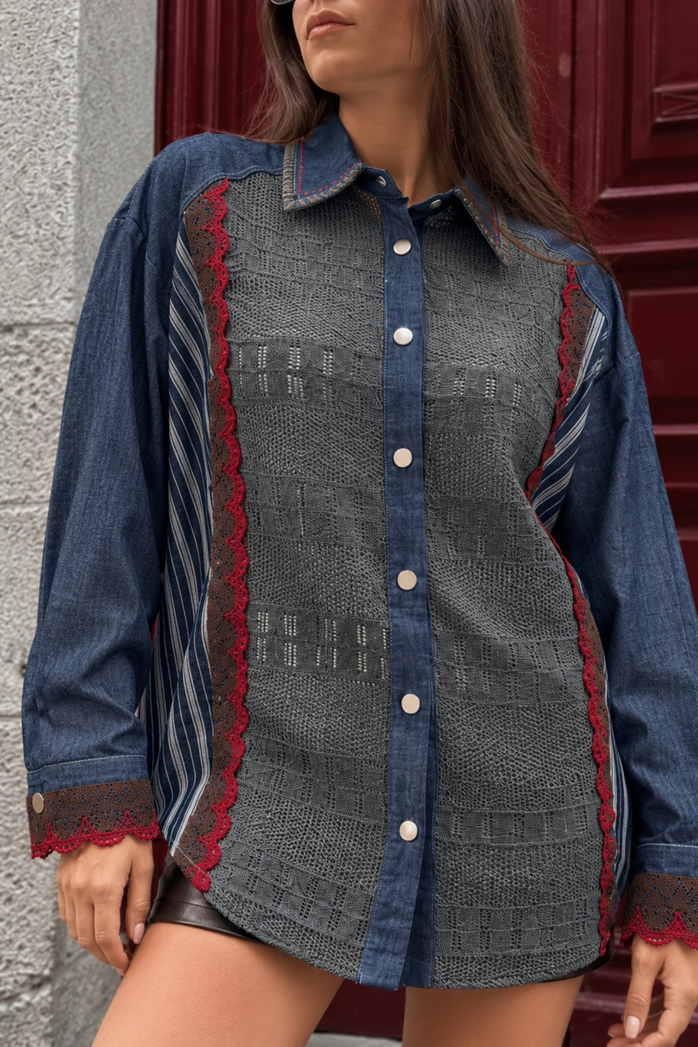 denim overshirt women