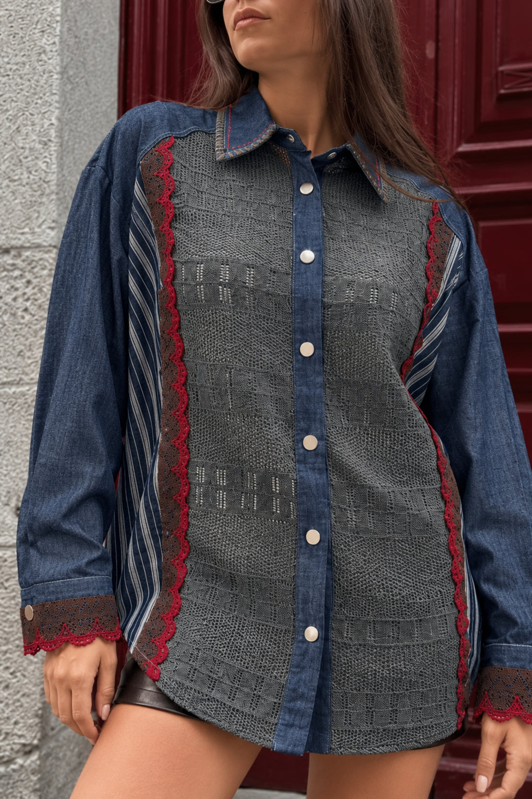 denim overshirt women