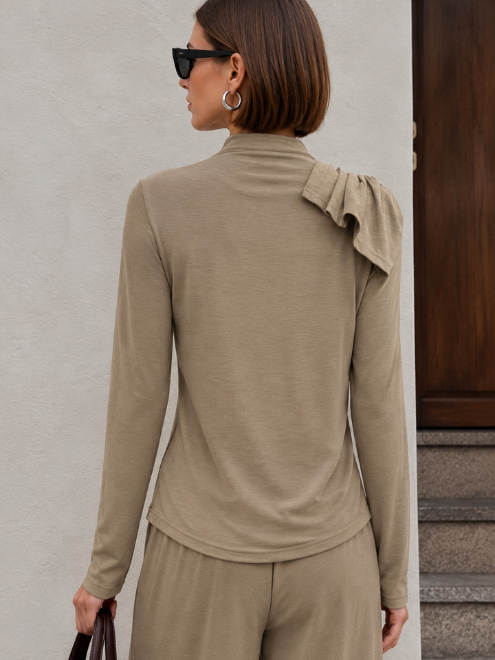 Elara Taupe Drape Co-ord