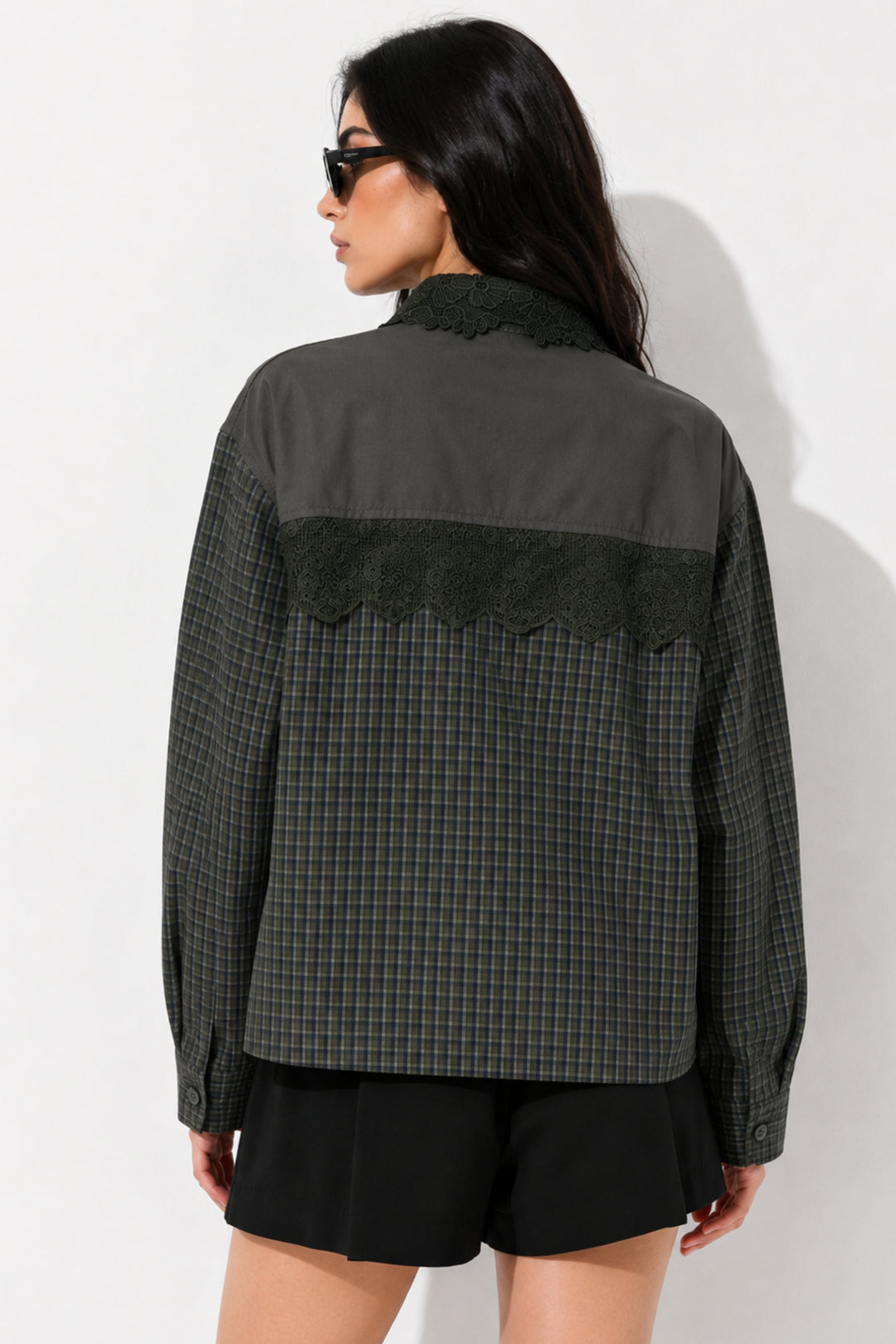 Olive Noir Lace Shirt