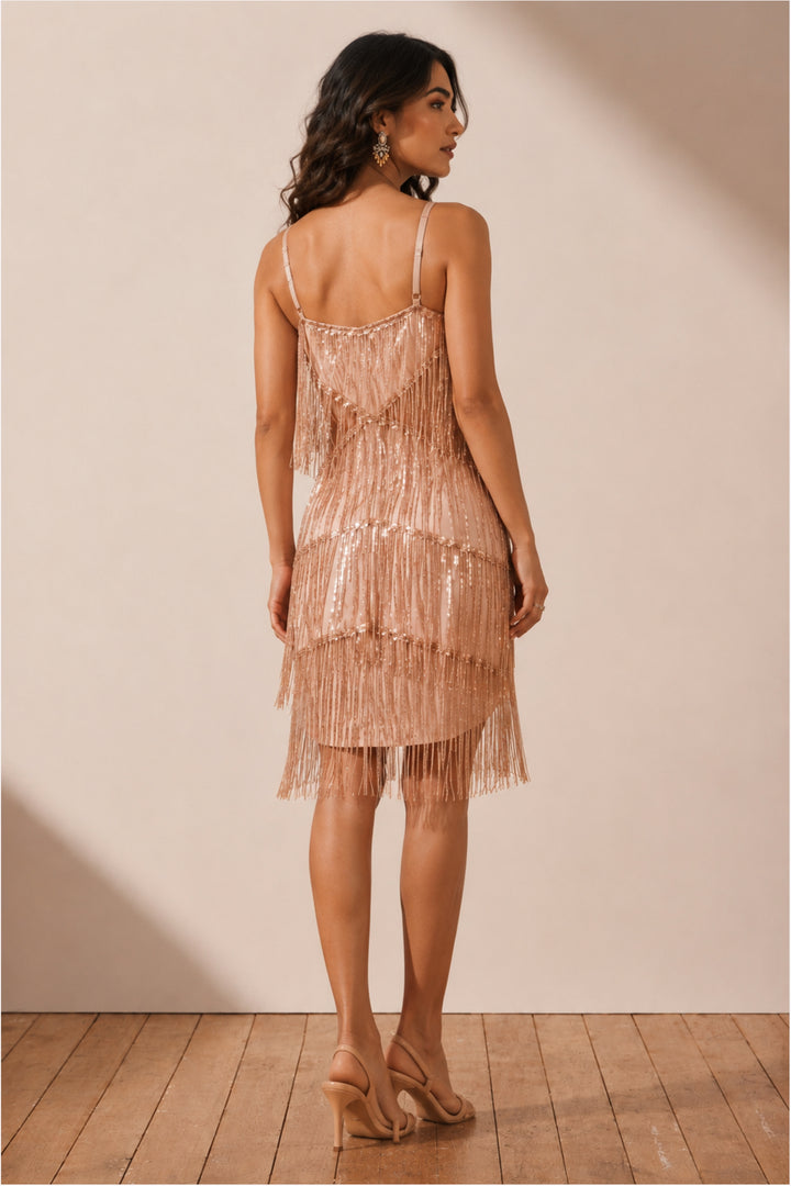 Rose Gold Sequin Dress