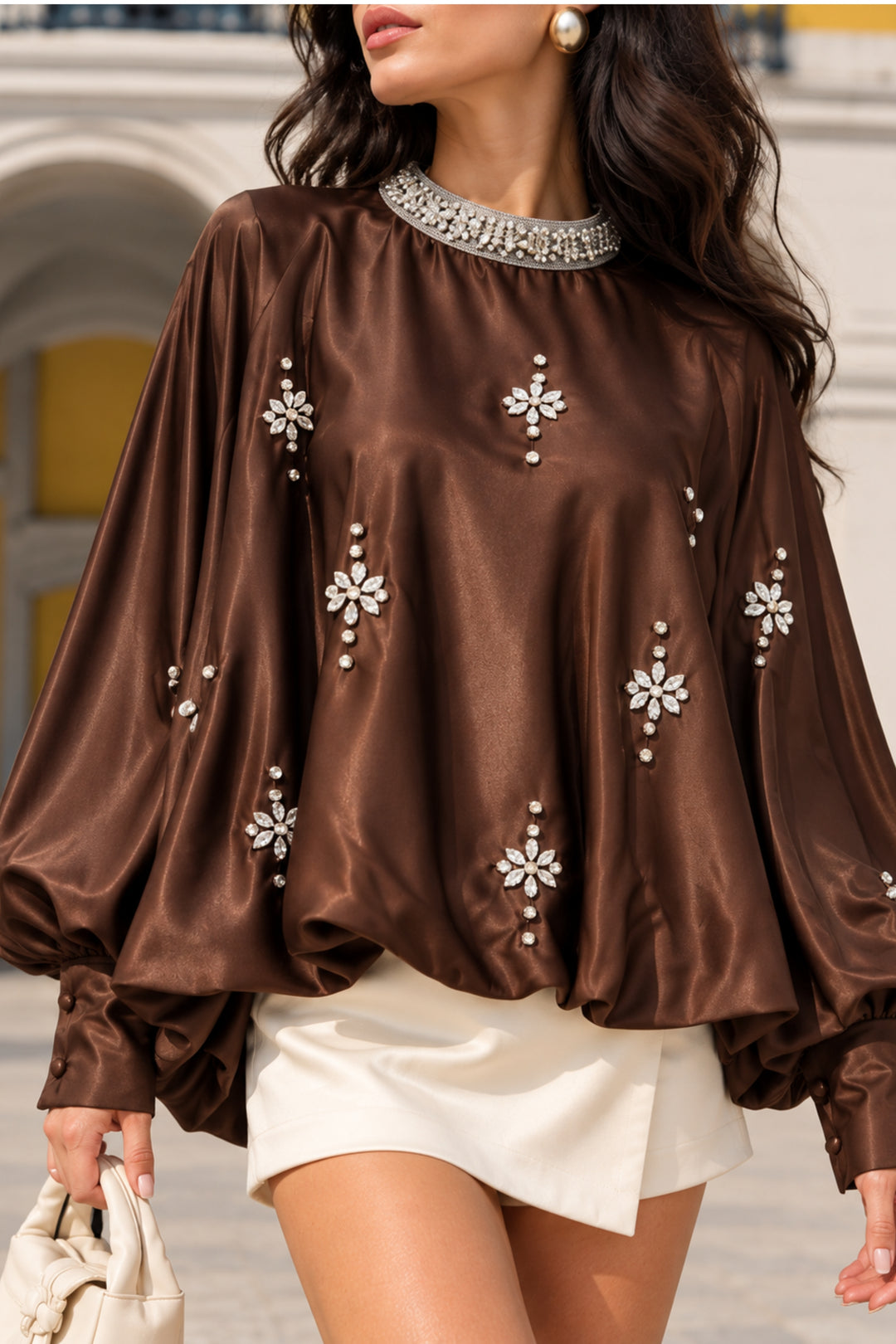 elegant brown top for women