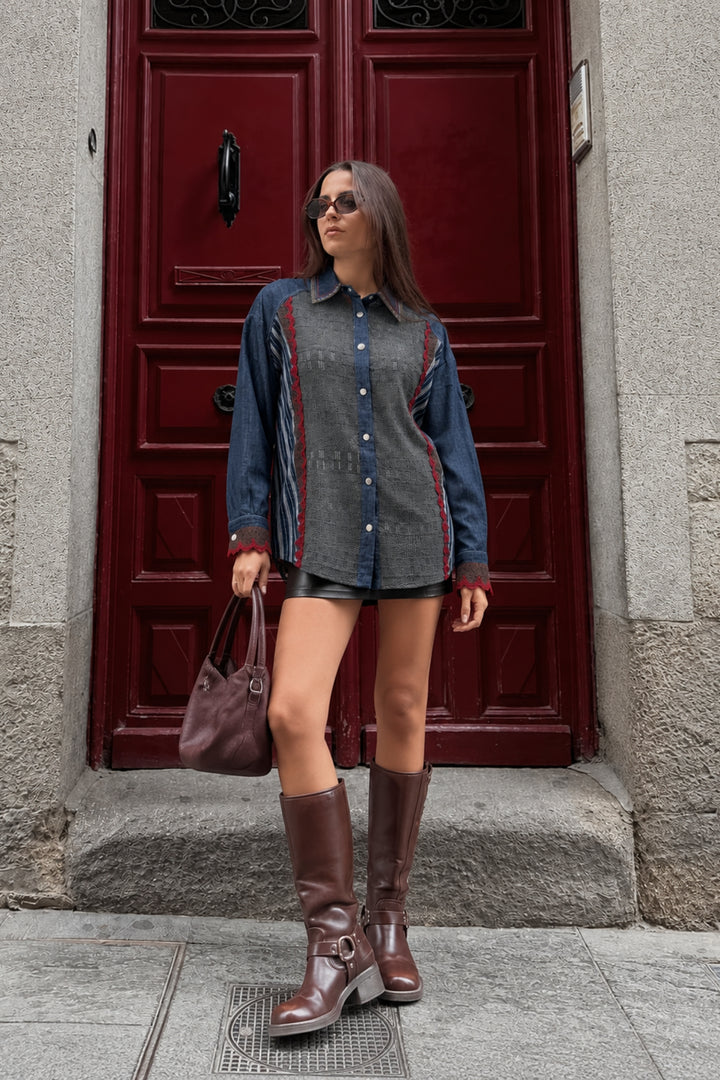 designer denim shirt women
