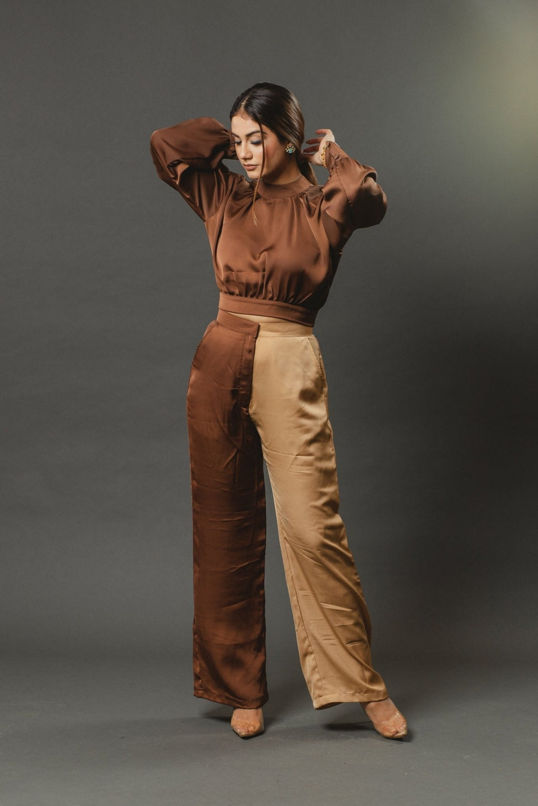 Cupid's Touch Knot Top In Walnut Brown Nolabels.in