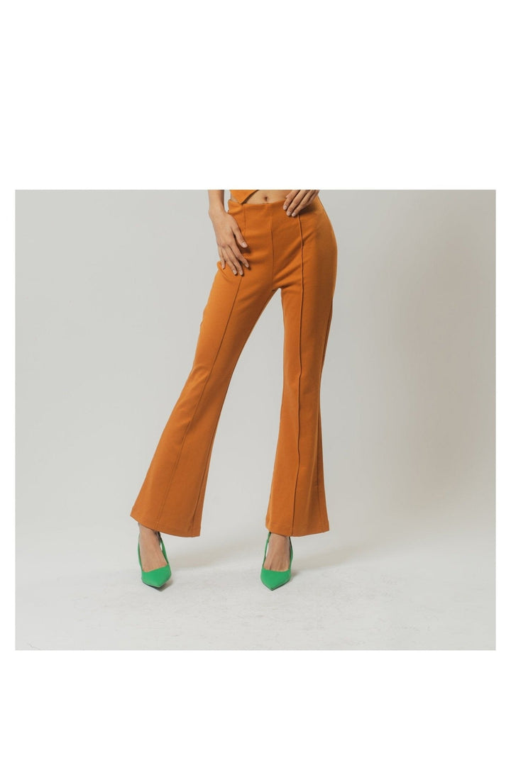 Cut and Sew Mustard pants Nolabels.in