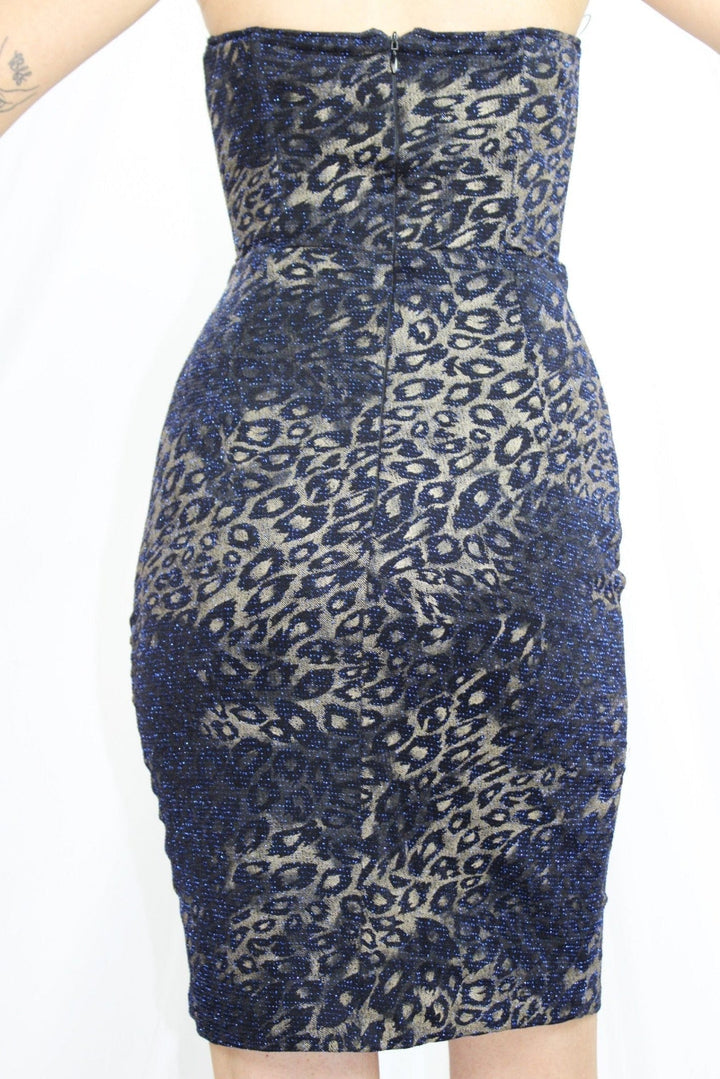 Leopard Shimmer Dress Nolabels.in