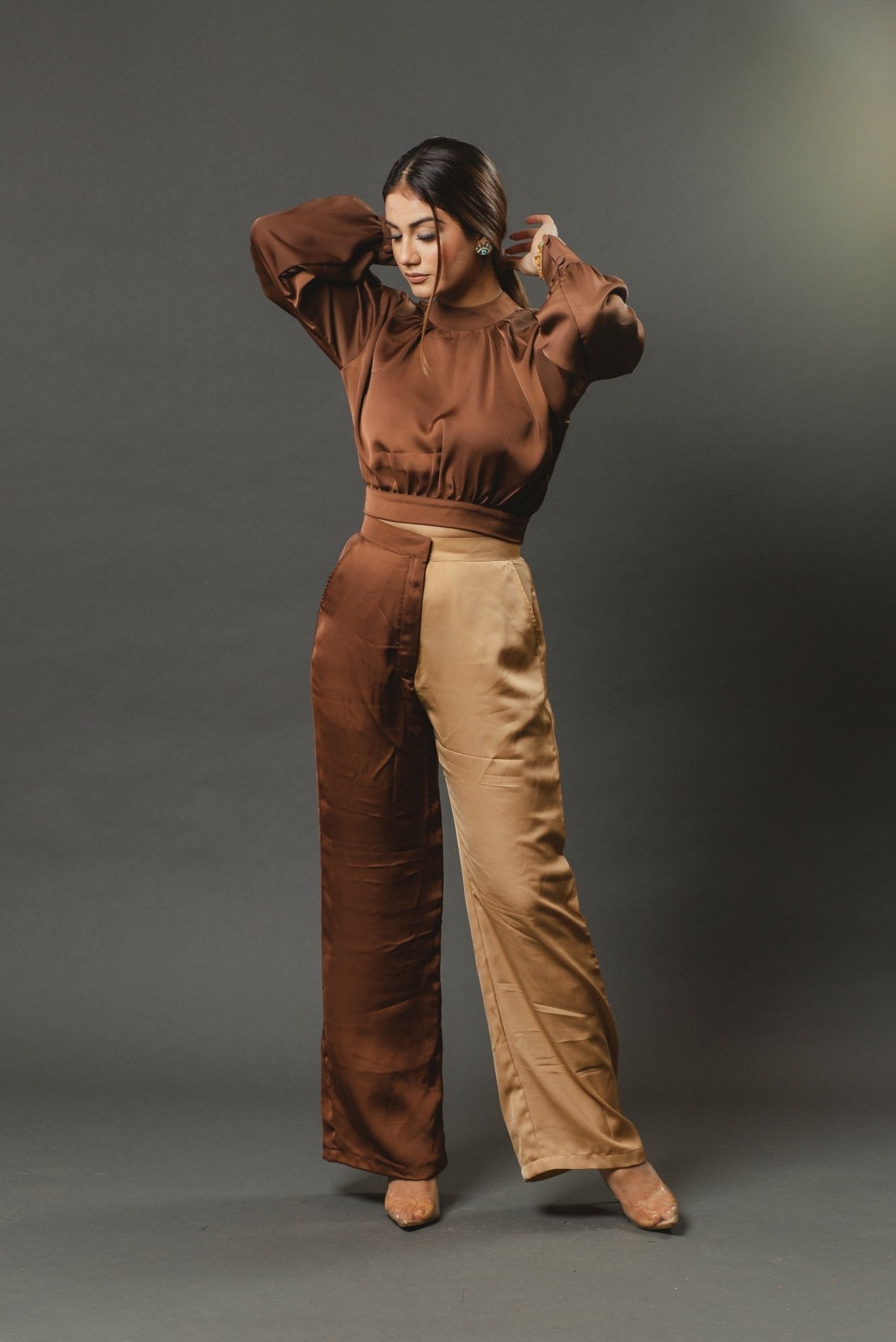 BEIGE THREAD WORK COORD SET main image 0