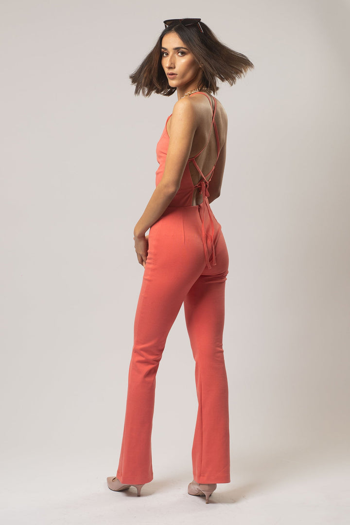 Spaghetti Strap Backless Jumpsuit Nolabels.in