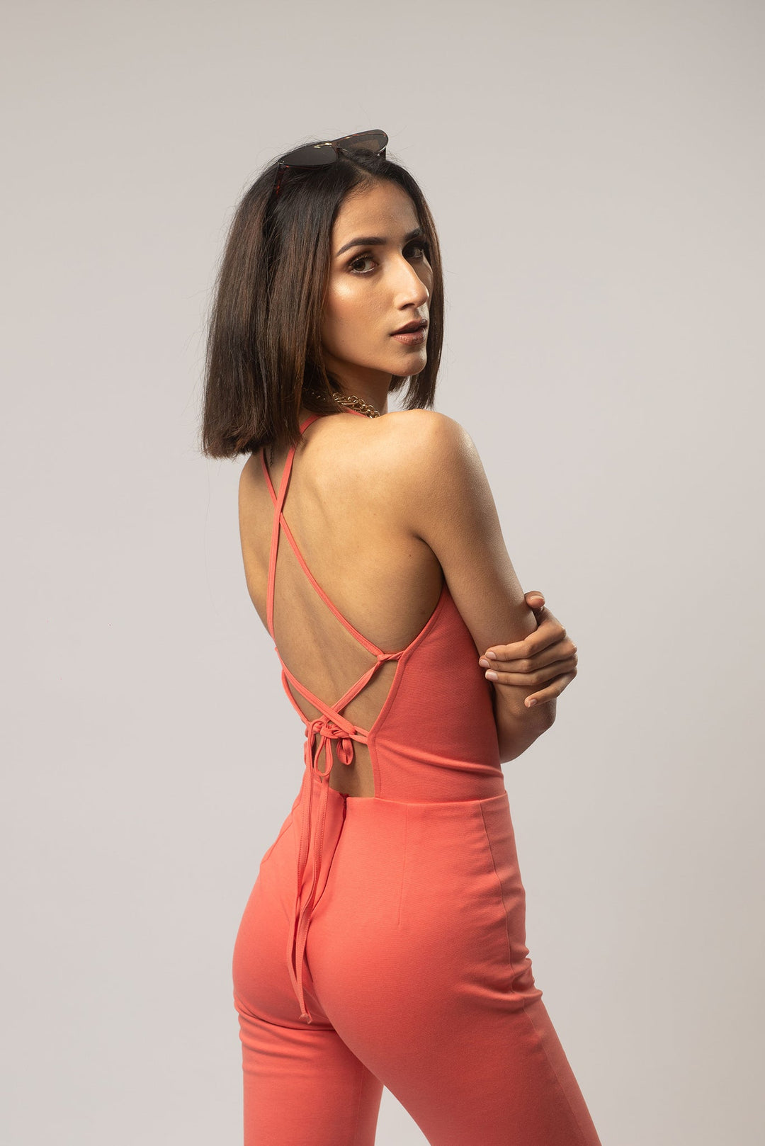 Spaghetti Strap Backless Jumpsuit Nolabels.in