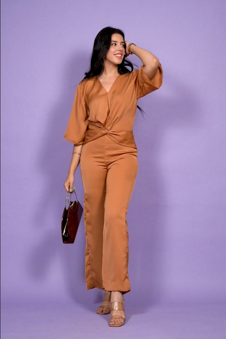 The Eve Jumpsuit In Bronze Nolabels.in
